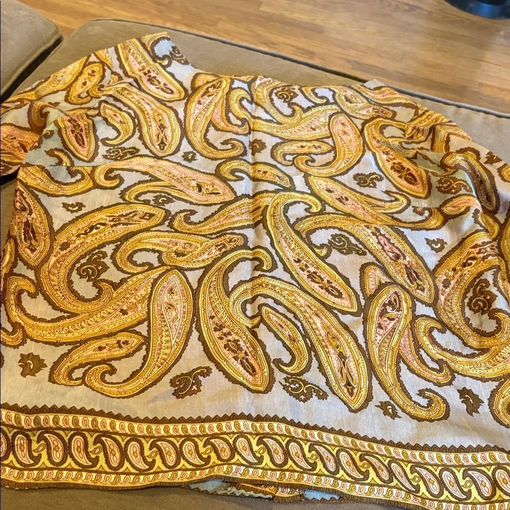Paisley Print Blouse in Gold and Cream